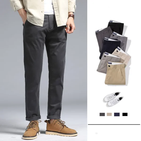 2022 High Quality Business Chino Slim Latest Design Men Pants - Image 2