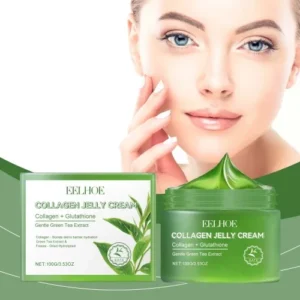EELHOE Green Tea Collagen Jelly Cream Gentle Moisturizing Moisturizing Face Soothing Moisturizing Cream For Dry Skin