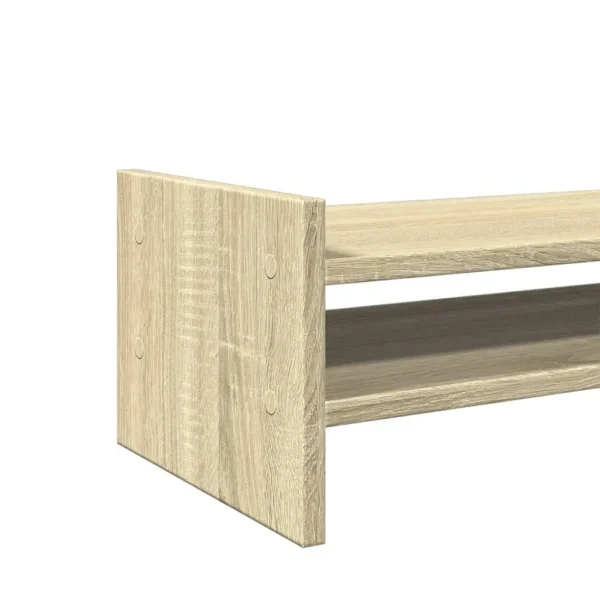 W2B VidaXL Sonoma Oak 39.4x10.6x7.9' Monitor Stand Engineered Wood Laptop Stand - Image 6