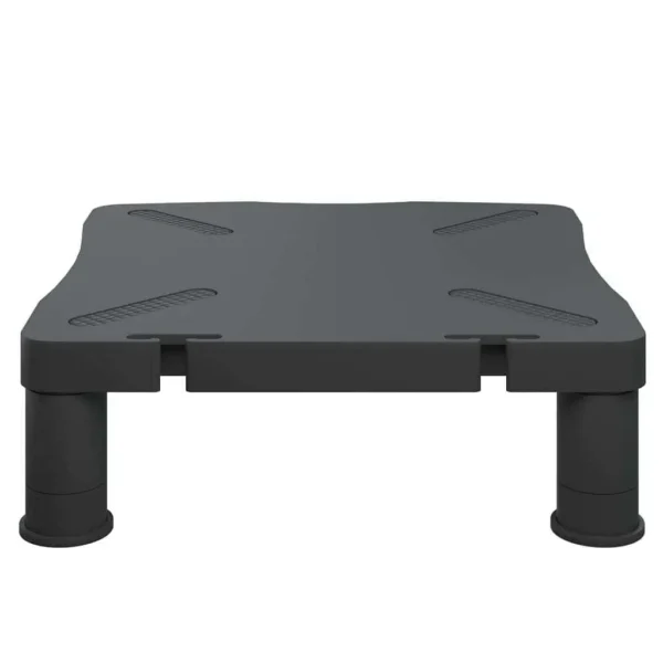 VidaXL W2B Black High Impact Polystyrene (HIPS) Monitor Stand 13.2x13.4x4.1 in Stylish Laptop Stand - Image 2