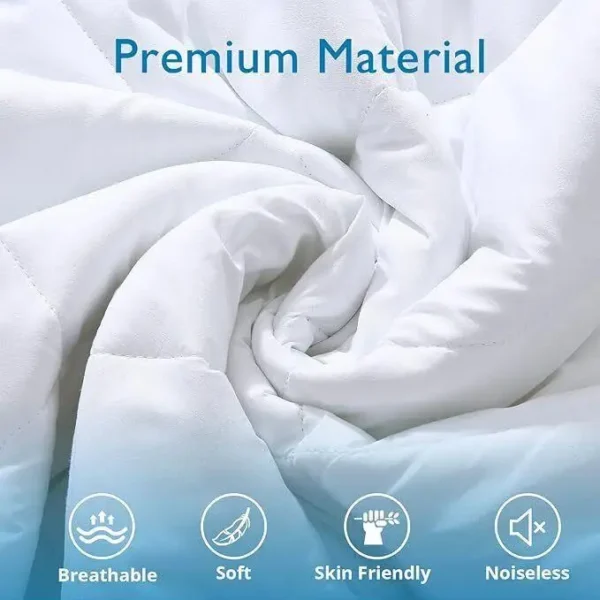 Mattress Pad Quilted Cooling Mattress Topper Cover Breathable Filled T F Q King - Image 2