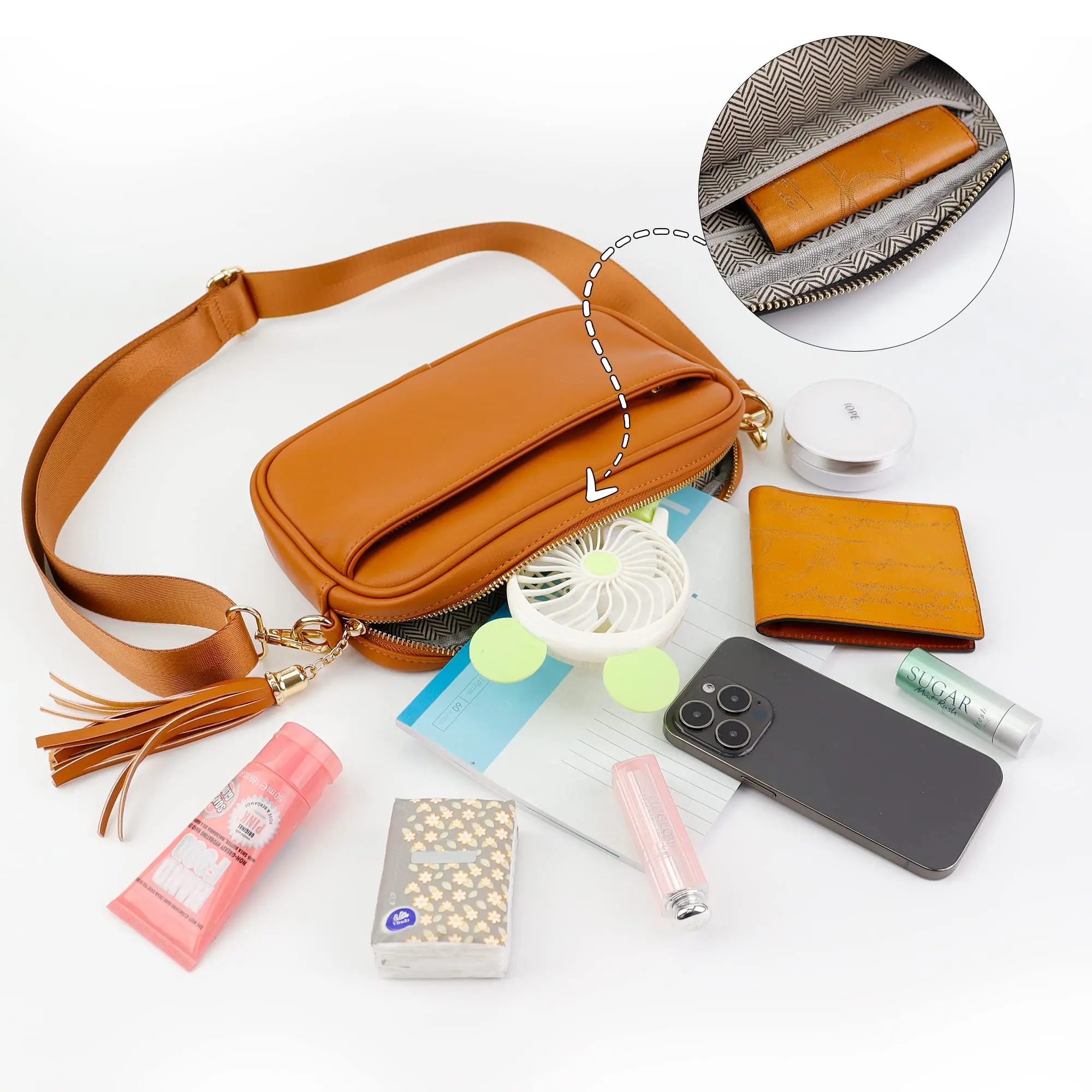 Holder Wallet Purse and Handbags Crossbody Bags for Women Vegan Leather Crossbody Shoulder Bag Handbags - Image 5