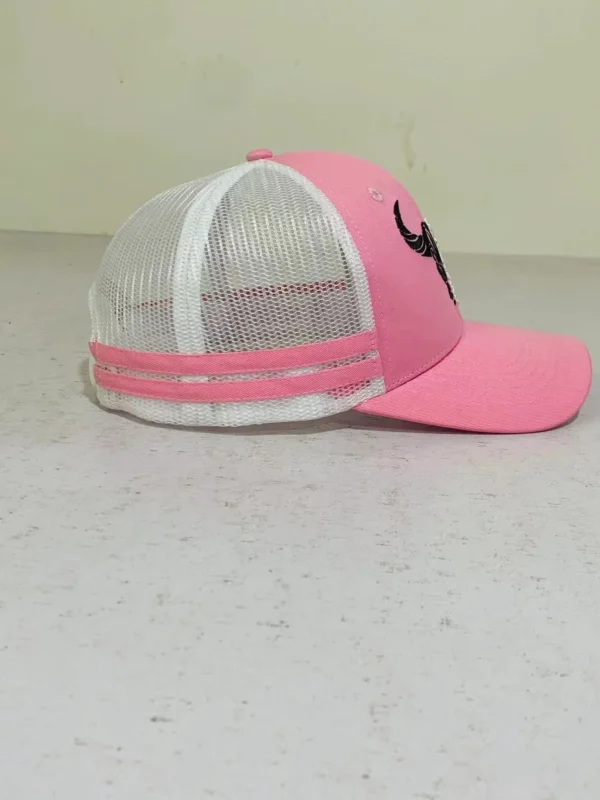 Low Moq High Quality Cotton Caps and Hats Men Custom Embroidery 5 Panel Trucker Cap and Hat with Gauze/Mesh - Image 4