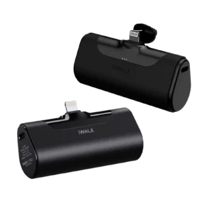 Wholesale Factory Portable Charger Power Bank with LED Display Mini Size Power Banks Built-in Plug for iPhone 2-in-1 Packaging