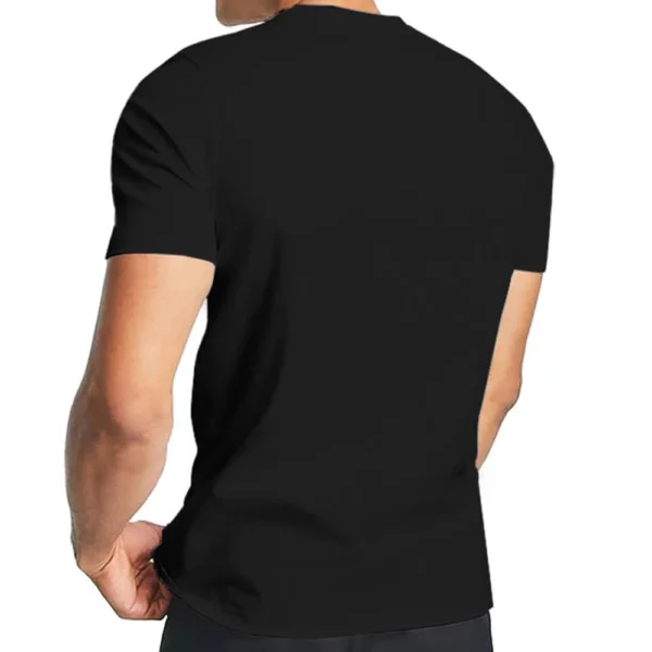 Freeshipping US Warehouse Streetwear Custom DTF Print 100% Cotton 180g Black Round Neck Wholesale Men's Tshirts - Image 5