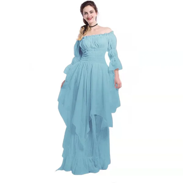Vintage Victorian Medieval Dress Renaissance Black Gothic Dress Women Cosplay Halloween Costume Prom Princess Gown Plus Size 5XL - Image 2