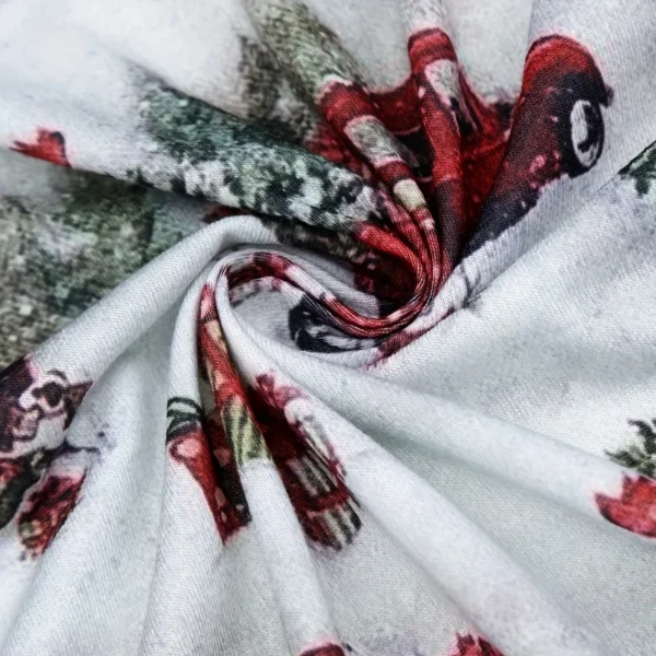 Women Shirt Plus Size Elegant Christmas Print Half Sleeves Blouse Customizable - Image 4