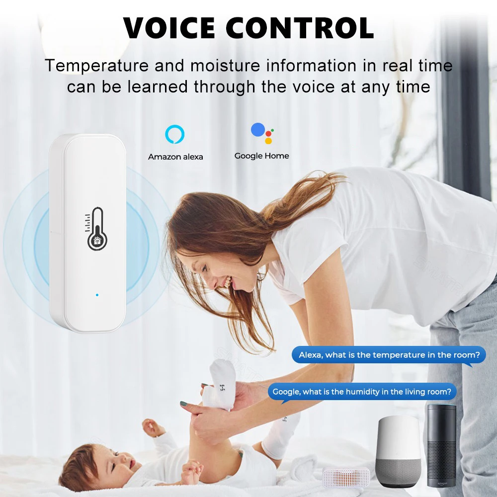 Support Yandex Alice Voice Control Tuya WIFI Indoor Temperature and Humidity Sensor Smart Thermometer and Hygrometer - Image 4
