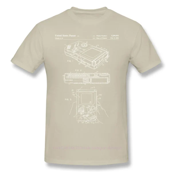 Game Boy Patent Gameboy T-Shirt Men Top Quality  Short Summer Sleeve Russian Games Online Casual Shirt Loose - Image 10