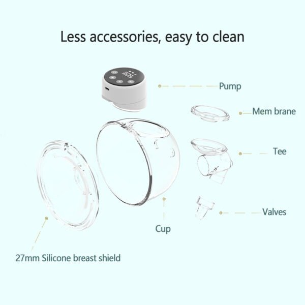 Hot-sell Electric Portable Breast Pump Hands-Free Silicone Wearable Pump for New Baby's Holidays and Travel - Image 4
