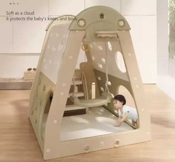 Multifunctional Climbing Frame Children's Indoor Slide Baby Swing Combination Toy Small Amusement Park Equipment - Image 4