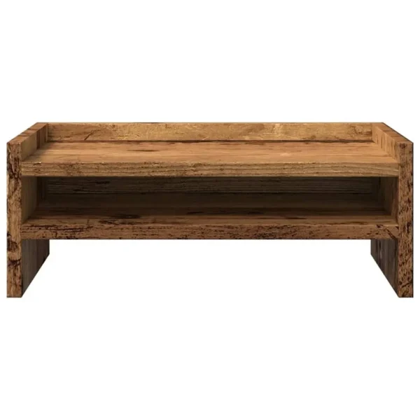 VidaXL W2B Old Wood 16.5x9.4x6.3'' Monitor Stand Engineered Wood Extendable Laptop Stand for School Use - Image 3