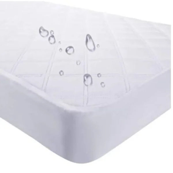 HMS 9" Quilted Microfiber Crib Mattress Pad Liner Waterproof Bamboo Terry Single Size Foam with Hospital Protection Use Only - Image 3