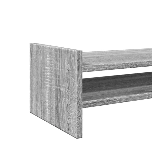 W2B VidaXL Sonoma Grey 19.7x10.6x7.9'' Engineered Wood Laptop Stand Monitor Stand - Image 6