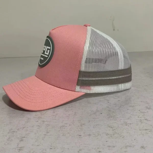 Low Moq High Quality Cotton Caps and Hats Men Custom Embroidery 5 Panel Trucker Cap and Hat with Gauze/Mesh - Image 6