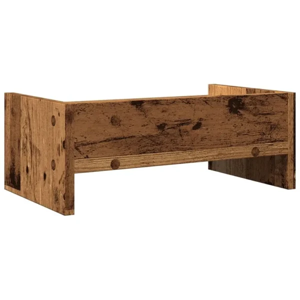 VidaXL W2B Old Wood 16.5x9.4x6.3'' Monitor Stand Engineered Wood Extendable Laptop Stand for School Use - Image 5