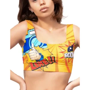 TD Mememe INSTA GIRL Breathable Crop Top for Women Strapless Knitted Tank Tops Slim Casual Corset with Short Length for Club Use