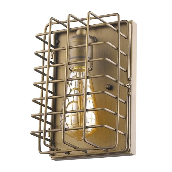 HMS Light Gold Cage Decorative Lamp Wall Sconce - Image 3