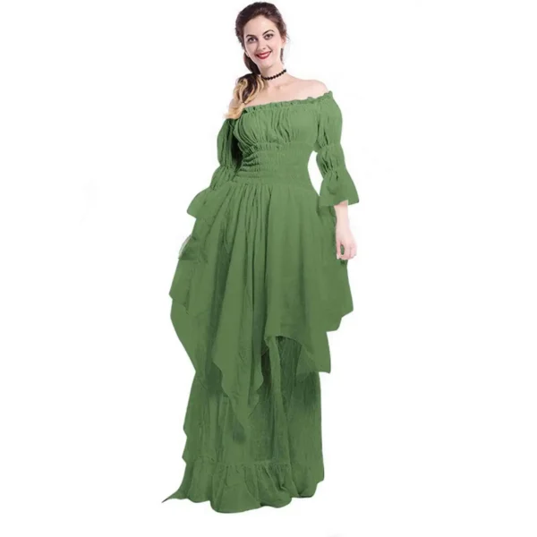 Vintage Victorian Medieval Dress Renaissance Black Gothic Dress Women Cosplay Halloween Costume Prom Princess Gown Plus Size 5XL - Image 3