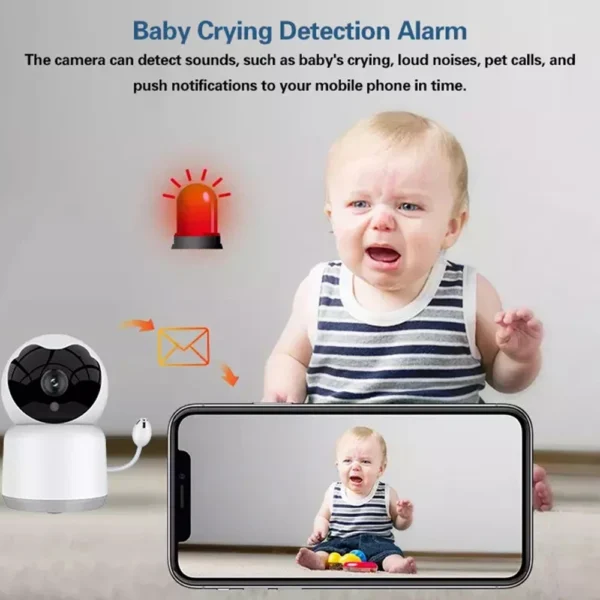 Tuya Smart Baby Monitor Camera 1080P Temperature Humidity Play Lullaby Remotely Two Way Audio Babies Nanny Video Camera - Image 3