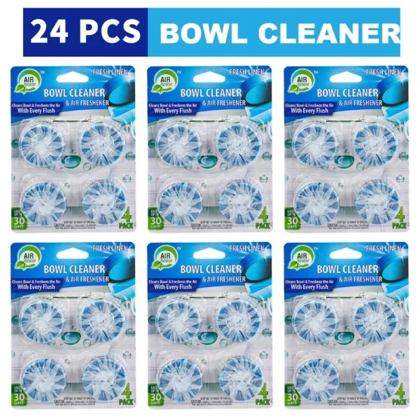 Air Fusion Automatic Toilet Bowl Cleaner Tablets 24 Pc 6 Pack  Linen Scent Slow-Releasing Toilet Tank Cleaners for Deodorizing - Image 6