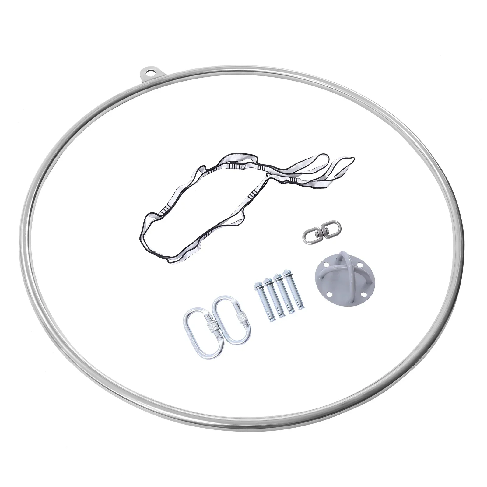 90cm Aerial Lyra Hoop Gymnastic Equipment Lifting Ring Yoga Ring Dance Stainless Home Fitness Magic for Yoga Studio/Home Fitness