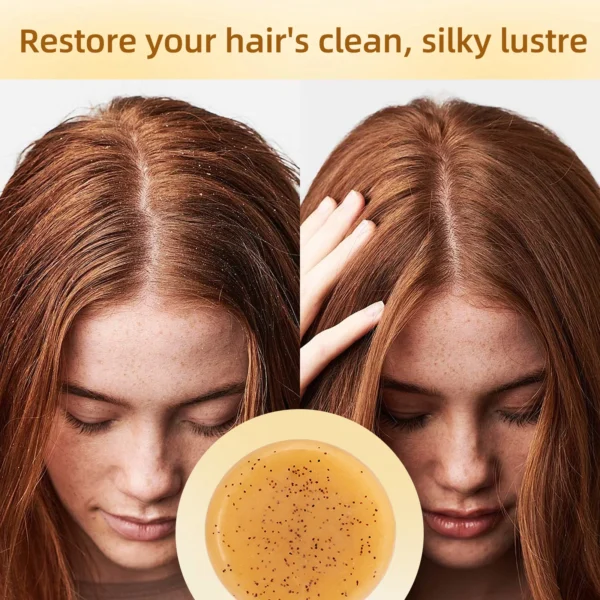 Natural TurmericShampoo Soap Reduce Hair Loss Clean Dandruff Nourish Moisturize Scalp Improve Hair Quality Hair Care Product 60g - Image 2