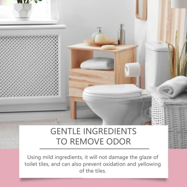 Toilet Bowl Cleaner Drain Tank Rose Fragrance Tablet Freshener Deodorization Stain Remover House Bathroom Cleaning Agent Product - Image 6
