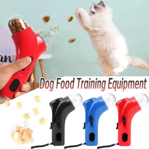 Pet Food Feeding Training Equipment Interactive Food Dispenser Launcher Gun Pet Treat Launcher for Dog Cat Exercise Training