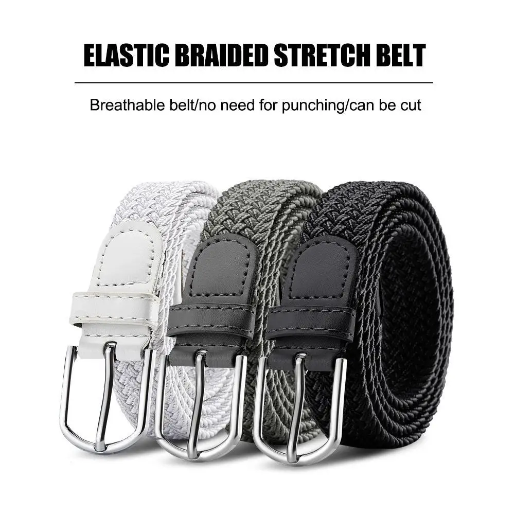 Men's Belt Fashion Casual Woven Elastic Belt Outdoor Sports Military Tactical Strap Climbing Work Belt Unisex With Jeans Pants