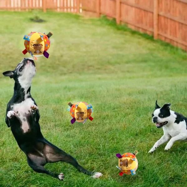 Plush Dog Vocal Toy Ball Funny Interactive Pet Toys with Bells Cleaning Tooth Chew Toy For Small Large Dogs Cats Puppy Plaything - Image 5