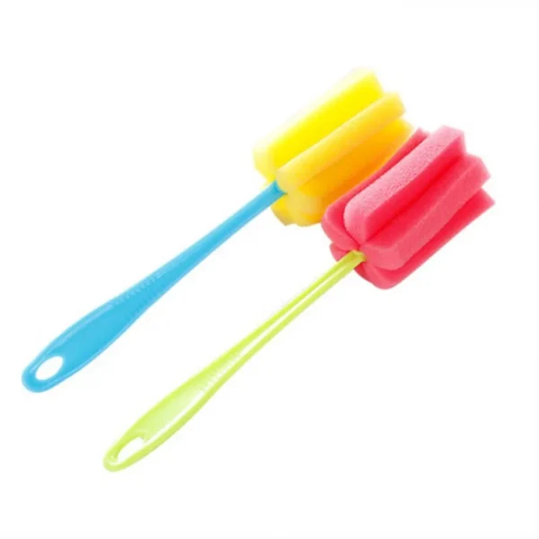 Bottle Brush Sponge Durable Baby Pacifier Cup Nipple Cleaning Brushes Set Handheld Soft Head Cleaning Supplies Cleaning Tools - Image 5