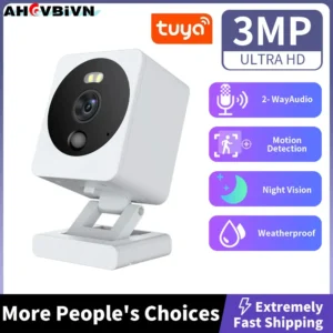 Tuya Wifi Security Camera 3MP Baby Monitor Smart Life Home Outdoor Color Night Vision Wireless CCTV Waterproof Two Way Audio Cam