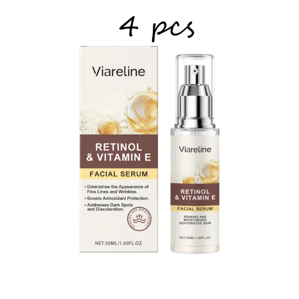 Viareline Retinol Facial Serum Gentle Hydrating Remove Dark Spots Fade Fine Lines Lasting Booster Glowing Daily Skin Face Serum - Image 9