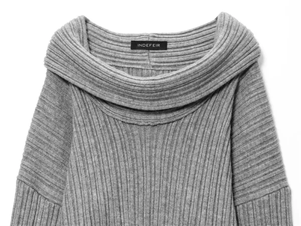Women's Sweater 2025 New Fashion Summer Slouchy Off-the-shoulder Knit Sweater for Women Casual Chic Ladies Knit Sweater - Image 4
