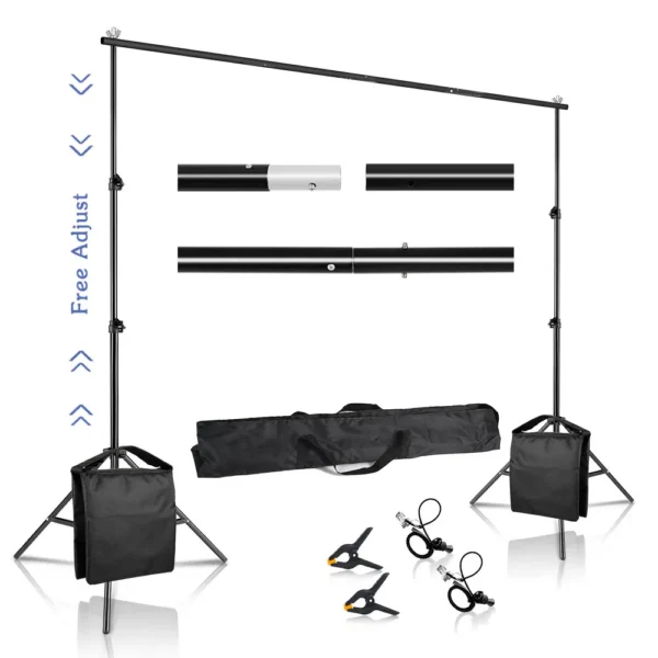 SH Photography Background Stand Photo Studio Green Screen Backdrops Chromakey Support System Frame Chroma Video with Carry Bag - Image 7