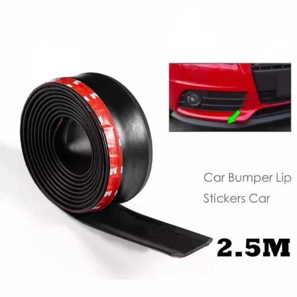 Universal Car Front Bumper Lip Splitter Spoiler Rubber Skirt Protector BodyTrim Bumper Lip Strip Car Side Lip Exterior Mouldings - Image 5