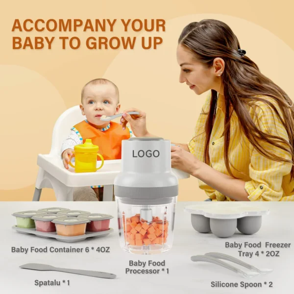 Multifunctional Baby Food Maker Processor Set Fruit Vegetable Meat Chopper Baby Food Blender - Image 3