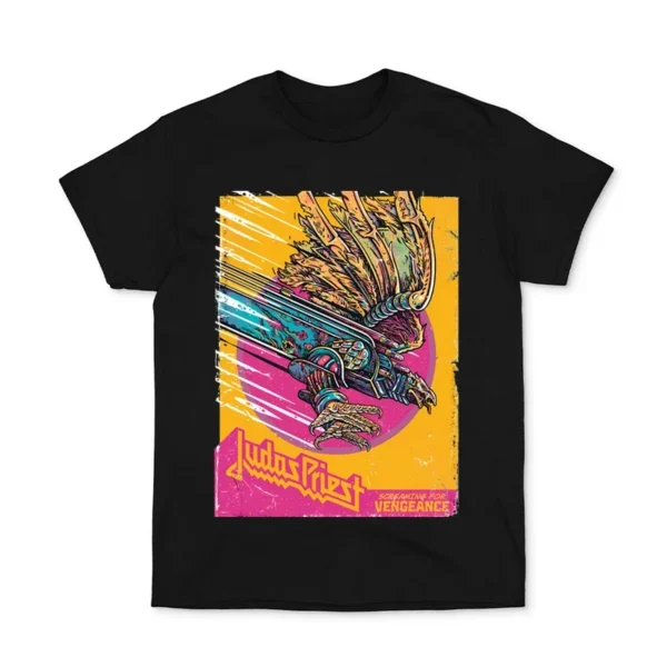 JUDAS PRIEST Print T-shirt Men Women Cotton Hip Hop Oversized Tshirt Short Sleeve T Shirt Streetwear Tops Tee - Image 6