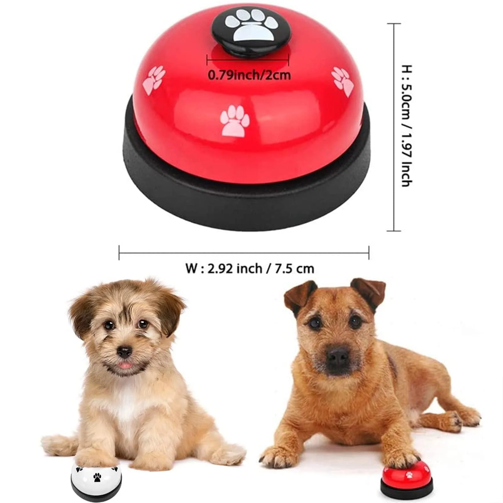 Dog Doorbells, 1 Pcs Metal Bell Dog Training with Non Skid Rubber Bottoms Dog Door Bell for Potty Training Clear Ring Pet Tool - Image 6