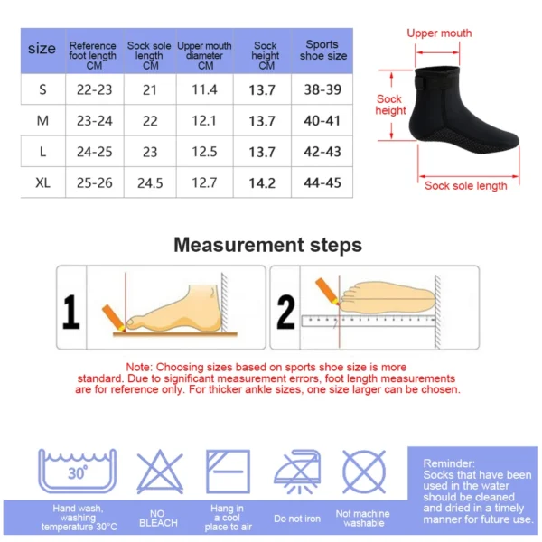 3mm Beach Volleyball Socks Anti-Slip Wetsuit Footwear Thermal Diving Socks for Diving Snorkeling Kayaking Paddling for Men Women - Image 6