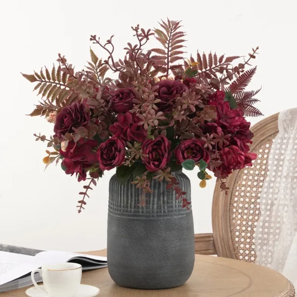 Artificial Fern Leaf Plants Fake Flower Plastic Phoenix Tail Fern Leaves Branch Simulation Green Plant Holiday Party Decoration - Image 6