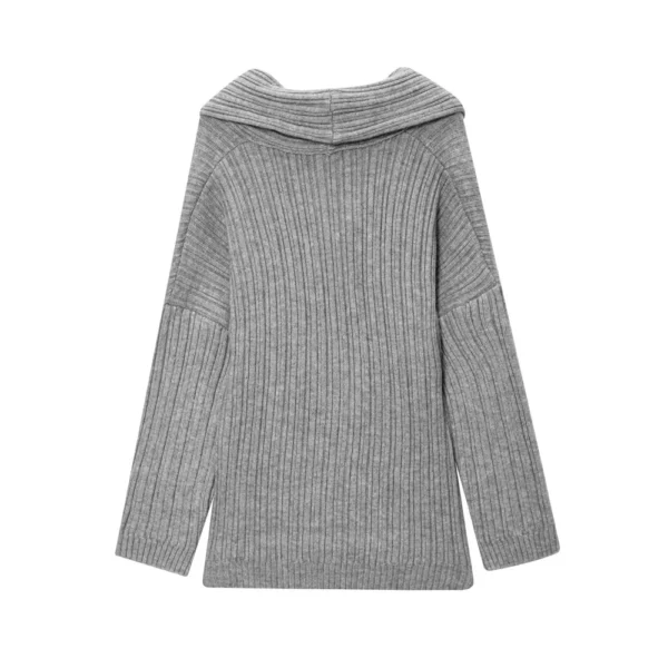 Women's Sweater 2025 New Fashion Summer Slouchy Off-the-shoulder Knit Sweater for Women Casual Chic Ladies Knit Sweater - Image 3
