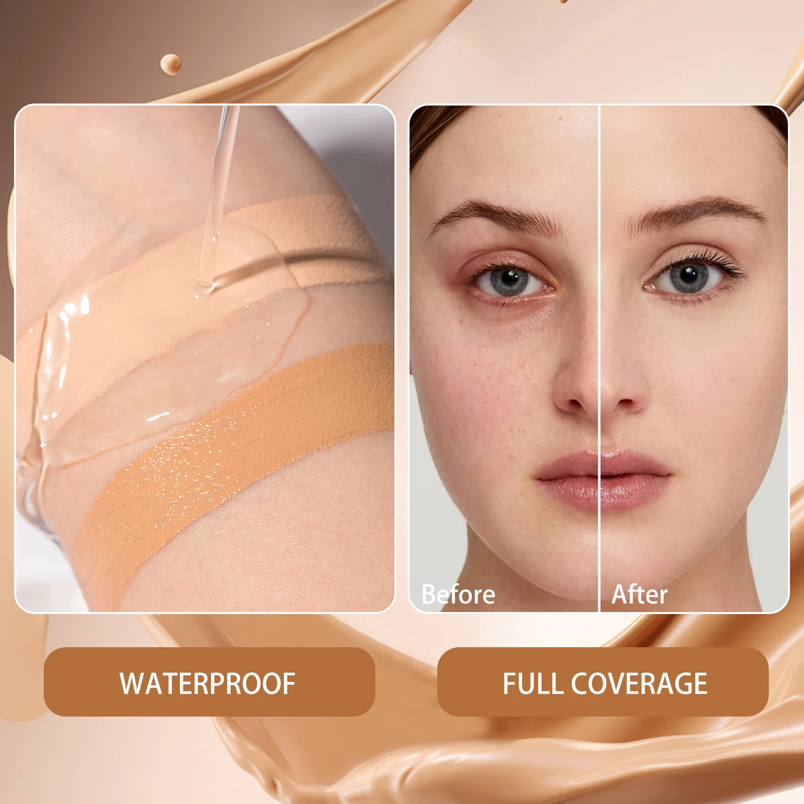 Liquid Concealer-Lightweight Dark Circle Blemish Pore - minimizing Creamy Concealer, Natural Finish For Sensitive Skin Makeup - Image 2