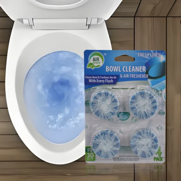 Air Fusion Automatic Toilet Bowl Cleaner Tablets 24 pc 6 Pack  Linen Scent Slow-Releasing Toilet Tank Cleaners Line - Image 3