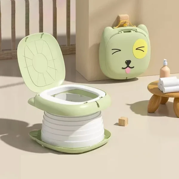 Portable Potty for Toddler Children's folding toilet baby travel toilet portable children's potty car sealed anti-odor urinal - Image 2