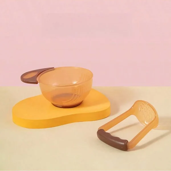 2/3 Pcs Baby Food Grinding Bowl Set Manual Fruit Puree Maker Food Processing Bowl & Grinder With Baby Fruit Feeder Pacifier - Image 8