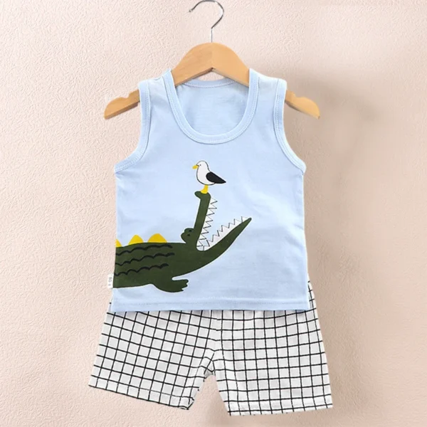 Children's Clothing Print Sleeveless Tops Shorts Cute Breathable Kids Summer Vest Shorts Set Tank Top for Baby Clothing Children - Image 10