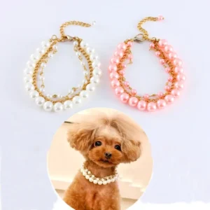 Exquisite pearl pet necklace suitable for cats and dogs