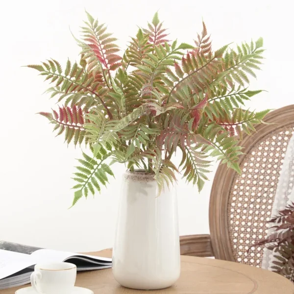 Artificial Fern Leaf Plants Fake Flower Plastic Phoenix Tail Fern Leaves Branch Simulation Green Plant Holiday Party Decoration - Image 5
